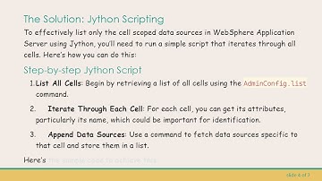 How to List Only Cell Scoped DataSources in WebSphere Application Server Using wsadmin / Jython