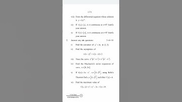 +3 Math(GE) Sambalpur University previous year question paper 2020