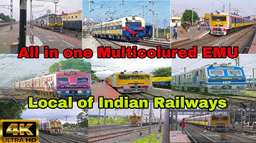 [10 in 1] Amazing Multicolored Different Model EMU Local Trains Of Indian Railways||#train