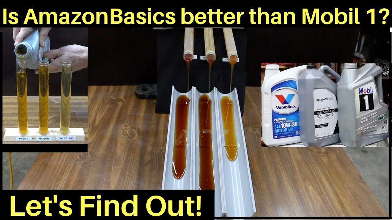 Is Amazonbasics Full Synthetic Motor Oil Better Than Mobil 1 Let S Find Out Youtube