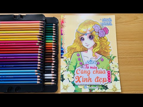 Hình Tô Màu Công Chúa Cho Bé - Sách Tô Màu Công Chúa Tóc Xù Xinh Đẹp - Coloring Princess Book (Rainbow Candy)