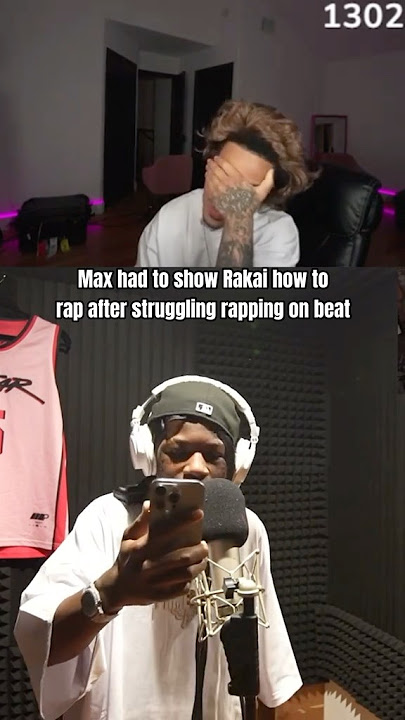 Plaqueboymax had to TEACH Rakai how to RAP😭😭 #rakai #plaqueboymax #trending #shorts