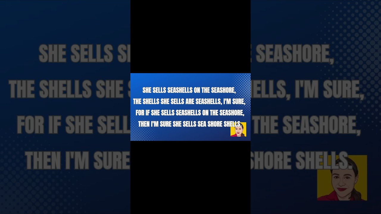 She sells seashells (Tongue Twister) #shorts