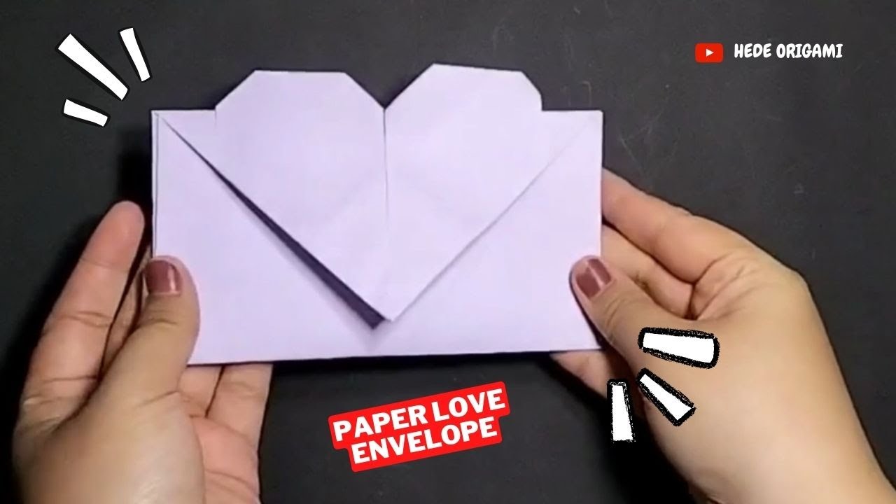How To Make Paper Love Envelope Origami #origami #papercraft # ...