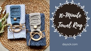 Easy Crochet Towel Ring | Make it in 10 minutes!