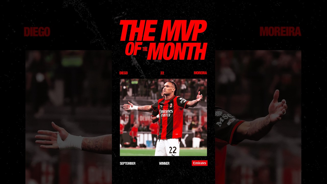 Tre gol in quattro presenze. Diego Moreira è l’MVP di settembre! 🔥 | @emirates
