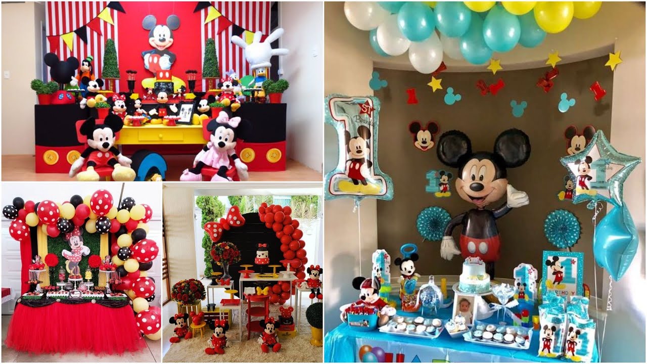 Mickey Mouse Theme Birthday Decoration Ideas at Home