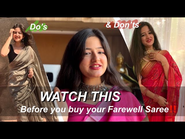 Sarees For Farewell 2021 - Farewell Sarees for School & College Party |  Sarees for girls, Saree look, Saree styles