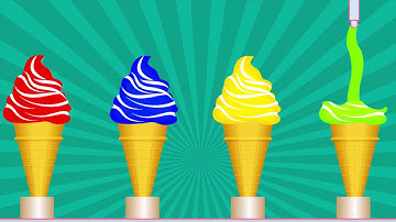 Learning Colors with 3D Soft Ice Cream for Kids Children Toddlers Evan Kids  Children kids