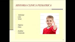 Semiología historia clínica pediátrica