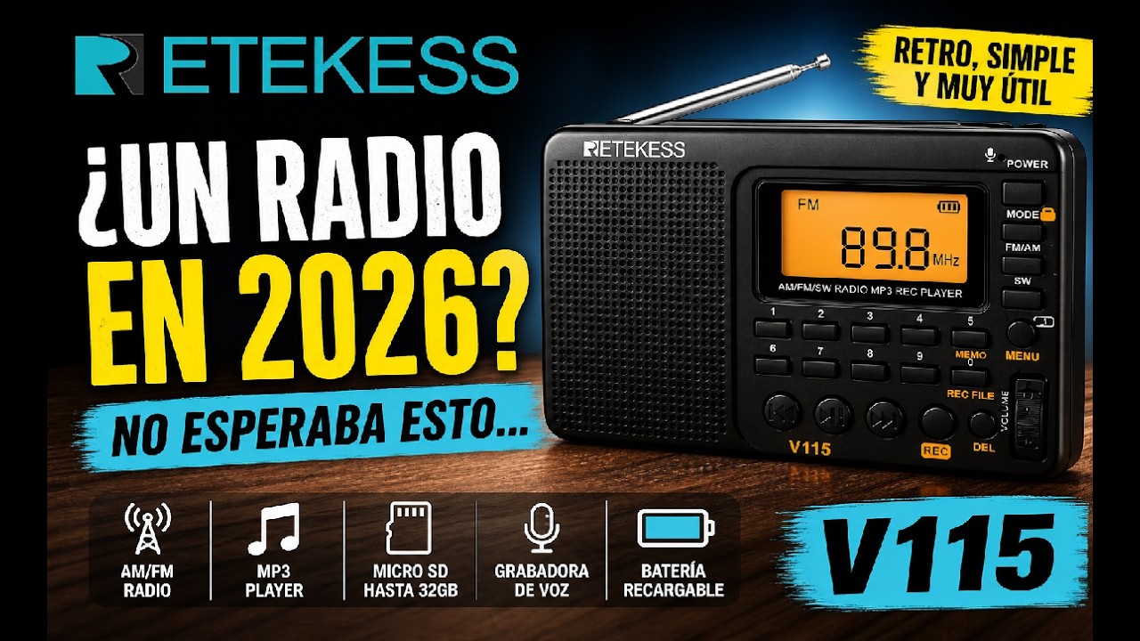 Miniatura de la reseña Retekess V115 Radio AM-FM Multmedia | Reseña