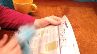 Reading the Classified Ads, ASMR Whispers, Gentle Gum Chewing, Gentle Page Crinkling