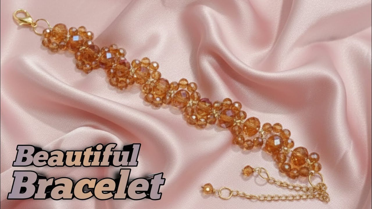 Simple & Easy Crystal Beads Bracelet 🤎 || Beads Bracelet Tutorial for ...