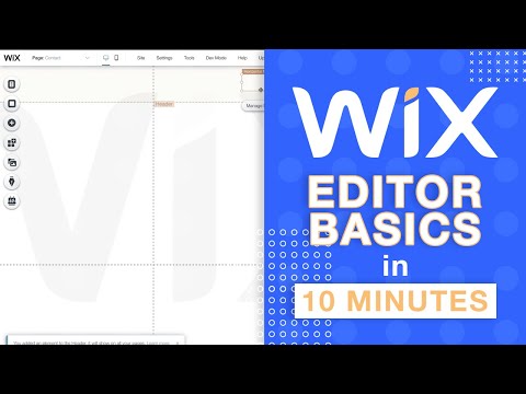 WIX Editor Basics in 10 Minutes!