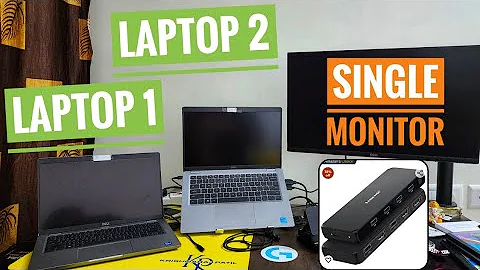 How I connected my 2 Laptops to ONE monitor with ONE Keyboard and Mouse | Lemorele HDMI KVM Switch