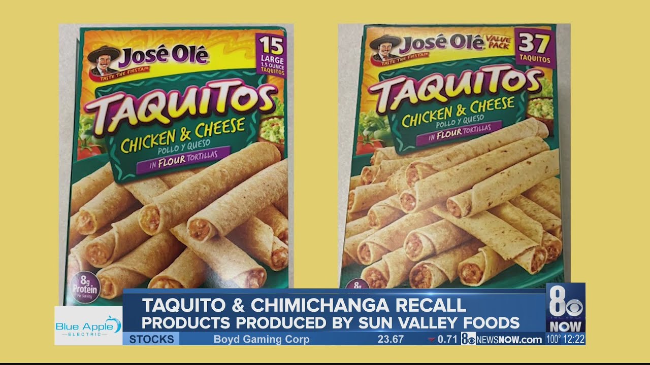 USDA Taquito and chimichanga recall YouTube