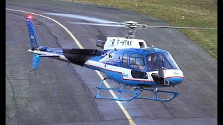 Airbus Helicopters H125 AS350B3e Ecureuil RTE landing and taking off at Nancy Essey airport LFSN