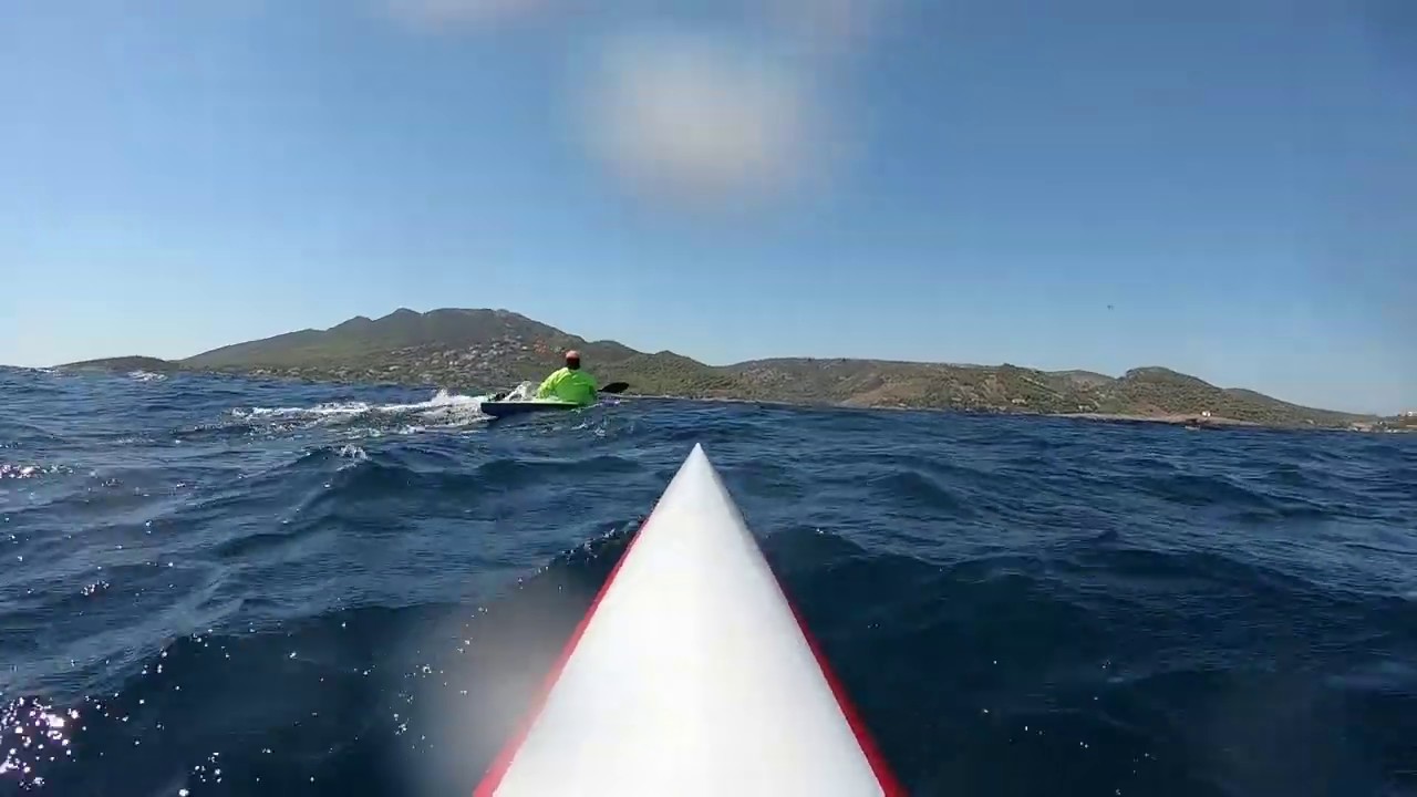 Surfski downwind at Athens watersprts