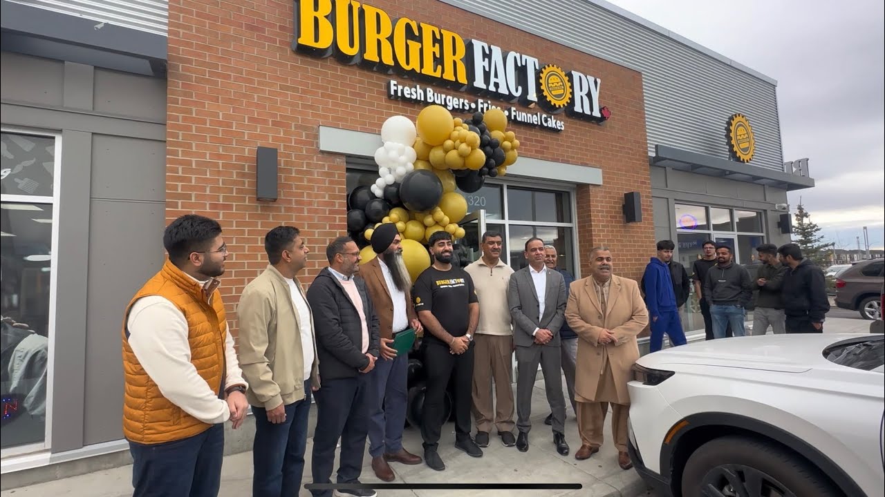 Grand opening Burger Factory fast food restaurant Calgary canada 🇨🇦 ...