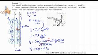 Chapter 21, Example 11 (Force between parallel wires)