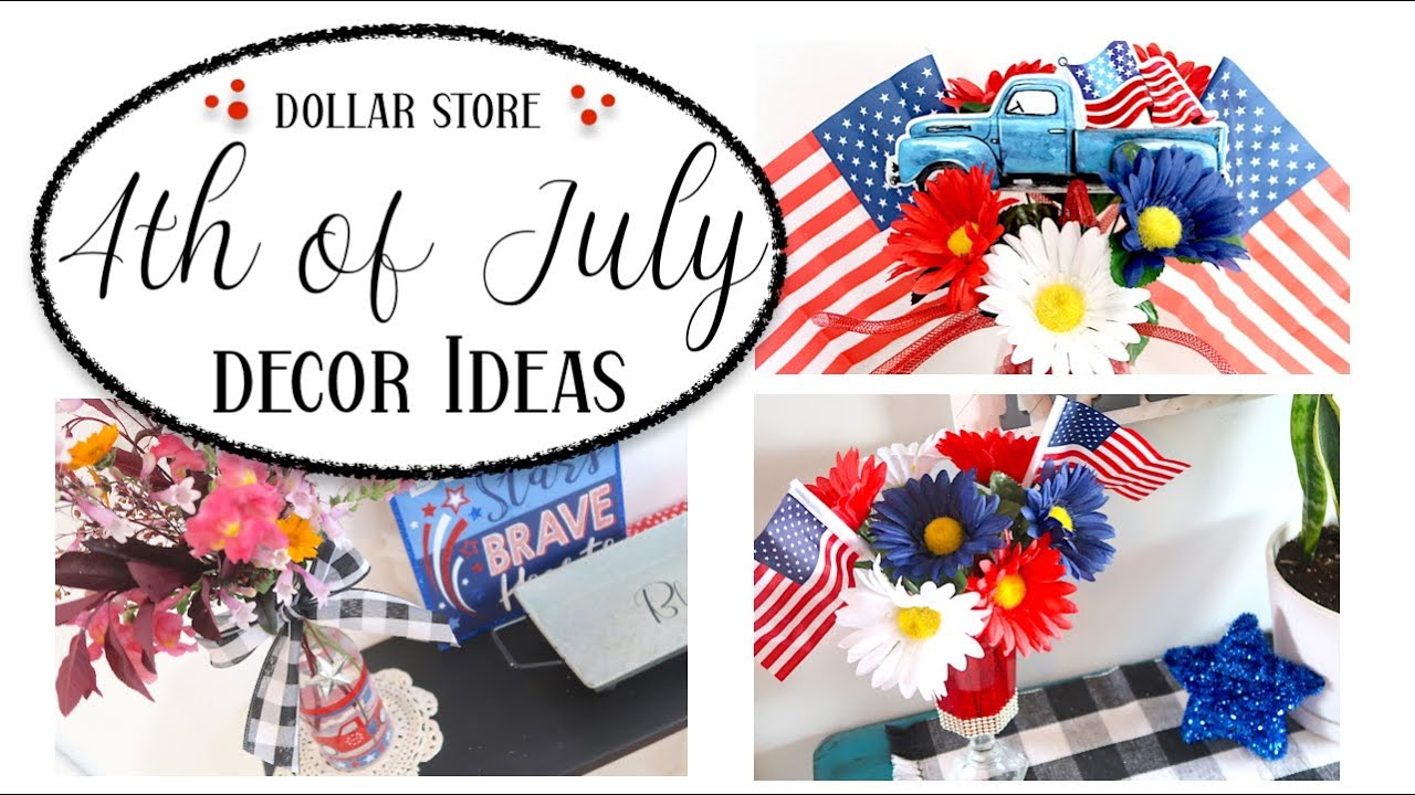 NEW Dollar Tree 4th of July Centerpiece Decor Ideas 2021 // Cluttered