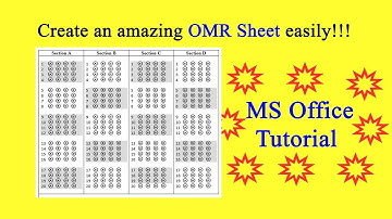 How to create an OMR sheet in MS word | Easy and Simple