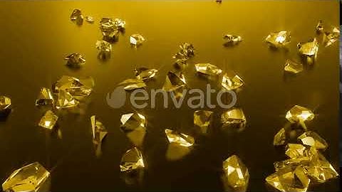 Golden Shattered Diamonds | Motion Graphics - Envato elements
