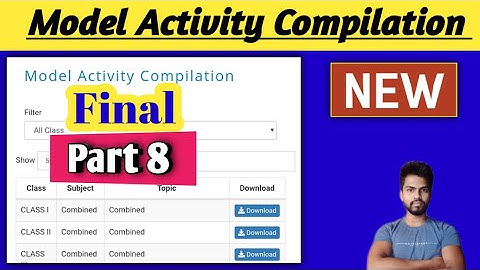 Model Activity Task Part 8 || Model Activity Compilation