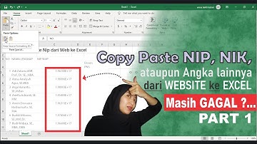 Part 1 - Cara Copy Paste Angka di Excel Agar Berubah jadi 0 | Cara Copy Paste NIK atau NIP di EXCEL