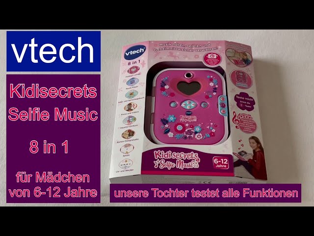 vtech Kidisecrets Selfie Music 2.0 - Children's diary with 2 cameras, MP3  player, face recognition - YouTube