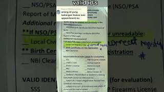 Valid I'd for passport application
