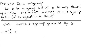 Group Theory 11,  Cyclic Subgroups