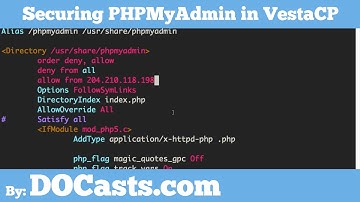 Securing PHPMyAdmin - Part 1 | DOCasts | Digital Ocean Screencasts |