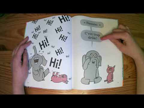 Funny French Book Reading: Elephant and Piggie, Nous sommes dans un livre (