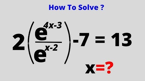 Solve The Exponential Equation X=? || Nice Exponential Problem...