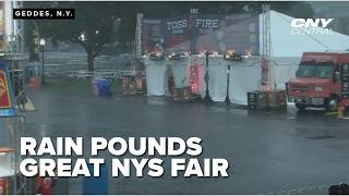 Rain pounds the Great New York State Fair