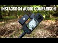 Insta360 x4 audio comparisons with different microphones