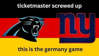 REPORT: Ticketmaster SCREWS UP, Giants/Panthers WILL Be The Germany Game