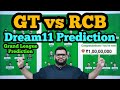 Gt vs rcb dream11 predictiongt vs rcb dream11gt vs rcb dream11 team