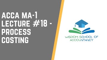 ACCA MA1 -- LECTURE#18 --- Process Costing