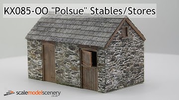 KX085-OO "Polsue" Stables/Stores - OO Scale Kits from Scale Model Scenery