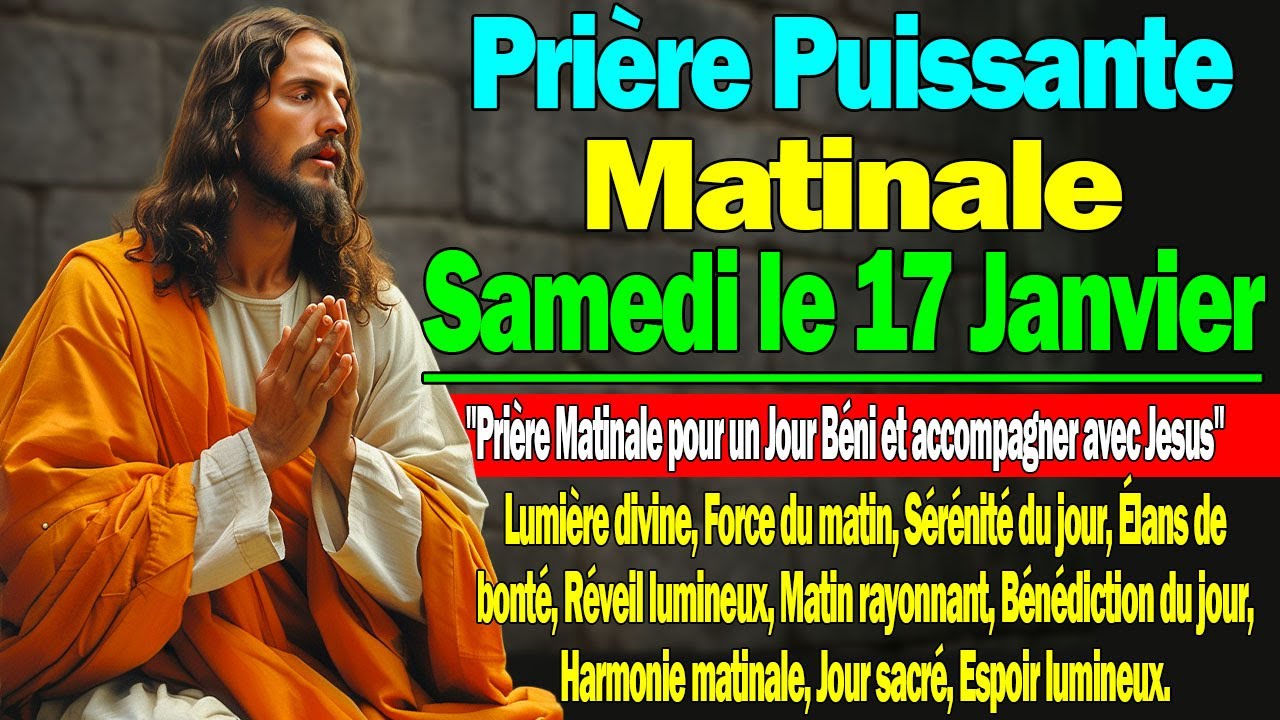PRIERE du Matin de Samedi le 17 Janvier avec Evangile du Jour paroles et Psaumes puissantes