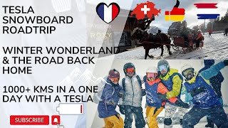 Tesla Road Trip Europe: France Switzerland Germany Netherlands 1000 KMs in one day