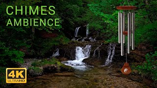 Chimes, Thunder, Brook & Wind Ambience ( No Rain ) 10 Hours Meditation,Sleep,Insomnia,Nature Sounds