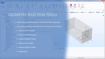 How to Select Geometric Entities in COMSOL Multiphysics®