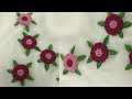 Amazing Hand Embroidery flower design trick. Easy Hand Embroidery flower design idea: Kurti/dress