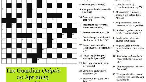 The Guardian Quiptic 1326