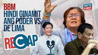 Marcos Jr. hands off sa kaso ni Leila De Lima?