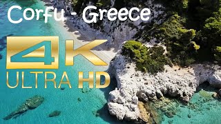 4k 🏖️ Drone over Corfu Beach 🇬🇷 Greece