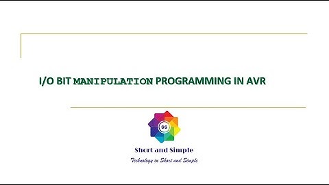AVR Microcontroller Bit Manipulation Instructions